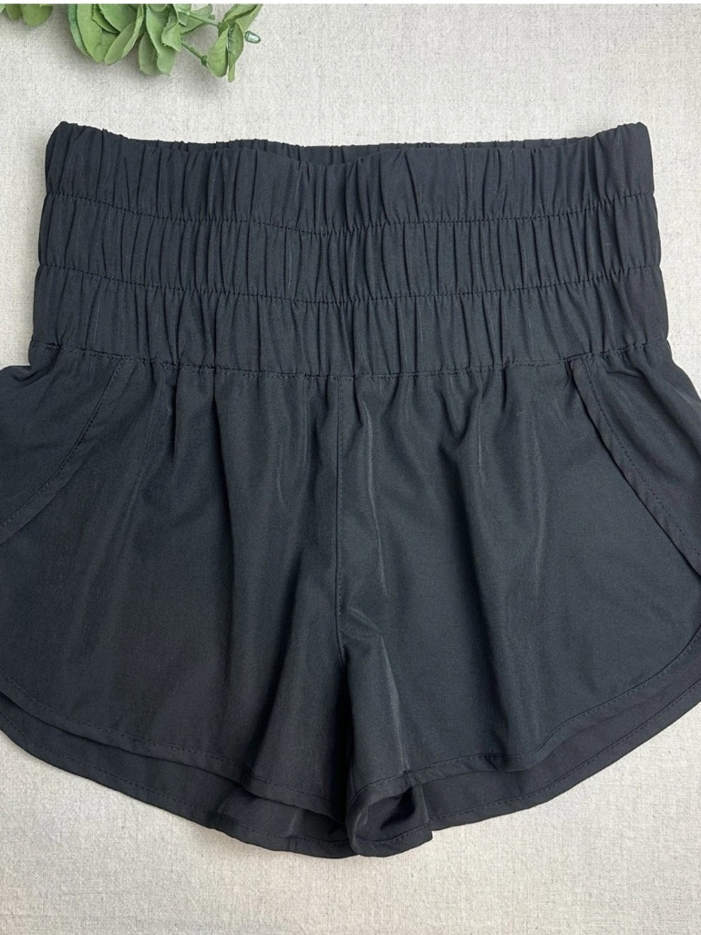 Vanilla Star Size S Athletic Shorts Black High Waisted Wide Waistband Active